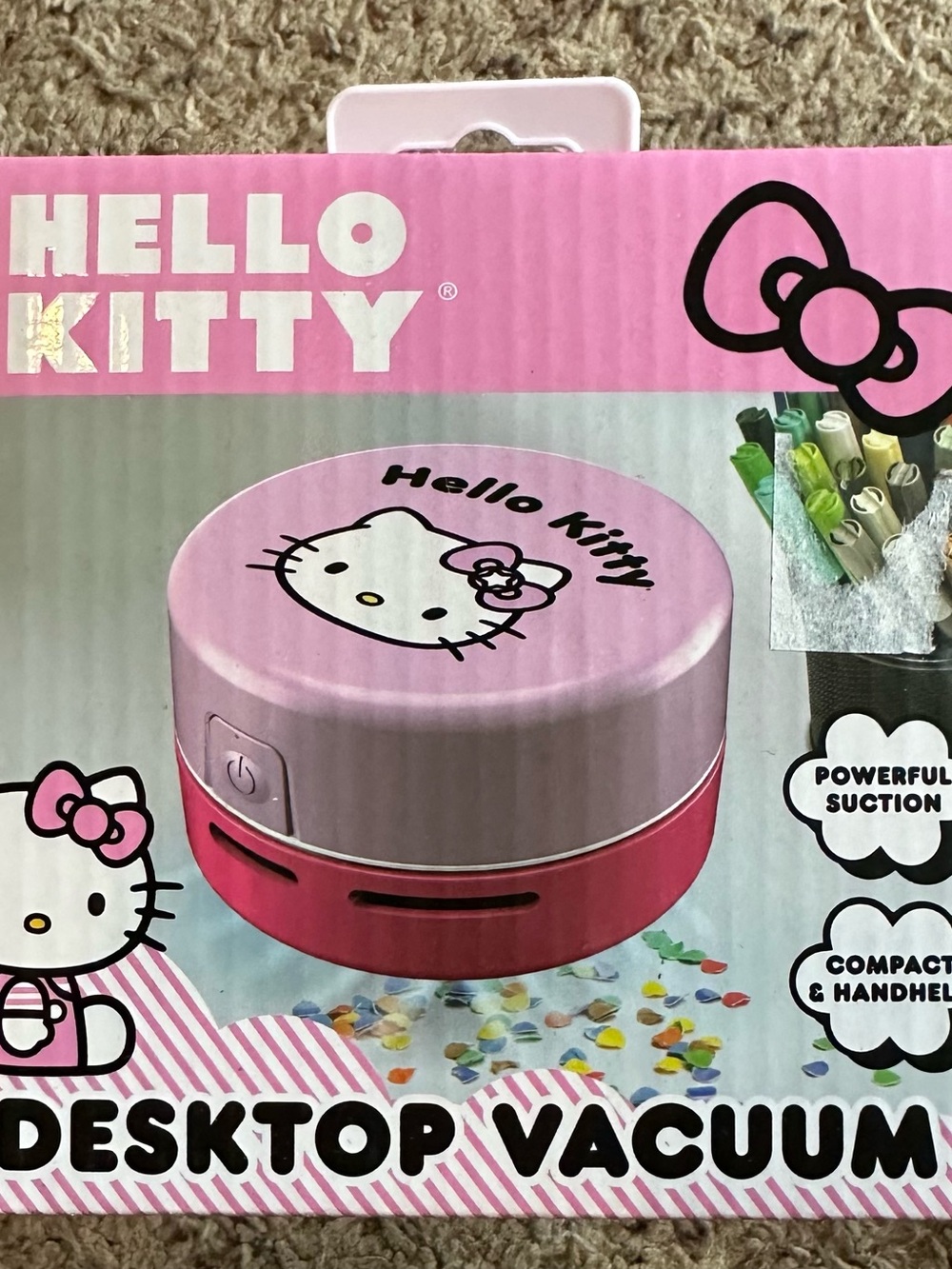 Hello Kitty Pink and Hot Pink Desktop Mini Vacuum